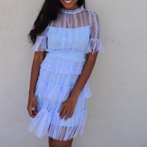 Periwinkle Blue Ruffle Dress